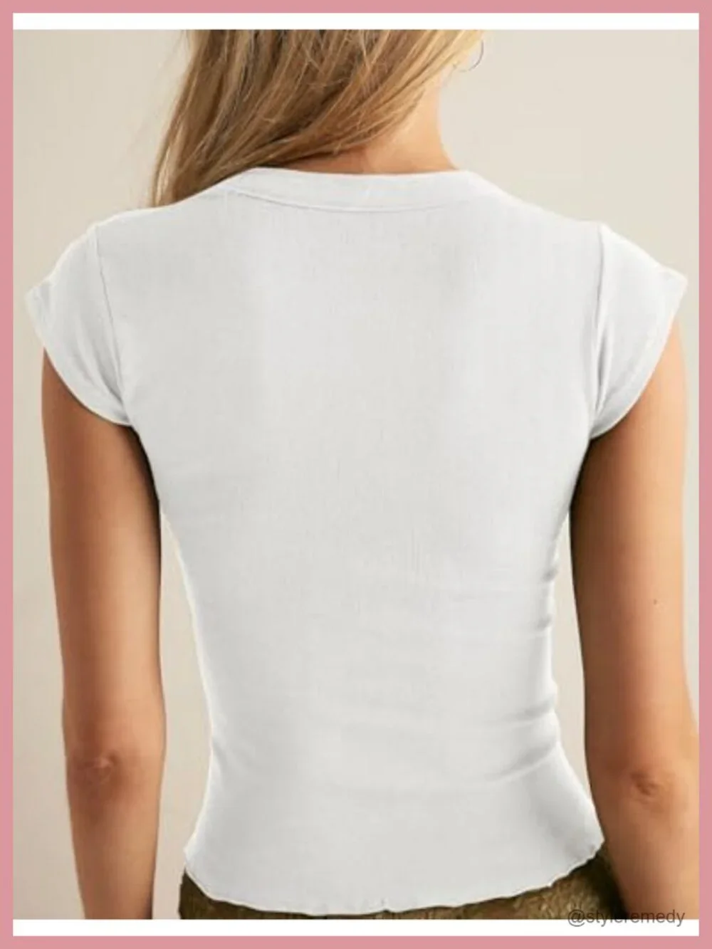 Cap Sleeve Ribbed Crop Tops Round Neck Basic Tees Short Sleeve Summer Cropped